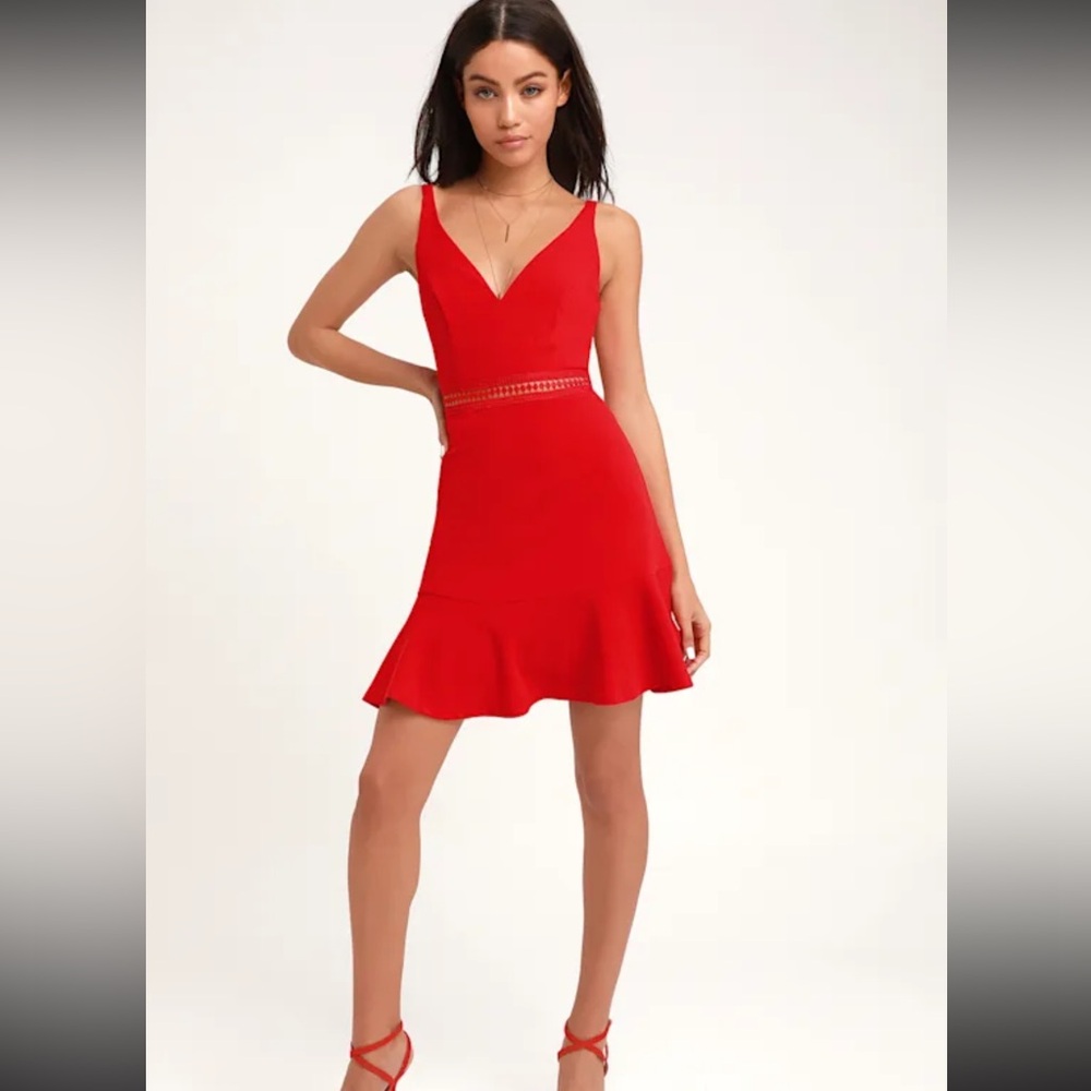 Short red dress